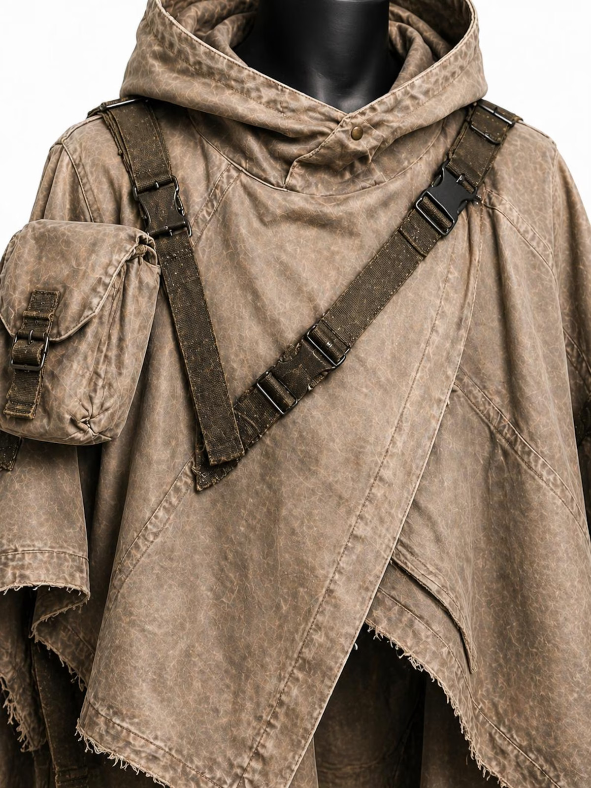 Men’s Hooded Tactical Poncho Cloak | Post Apocalyptic Ranger Cape
