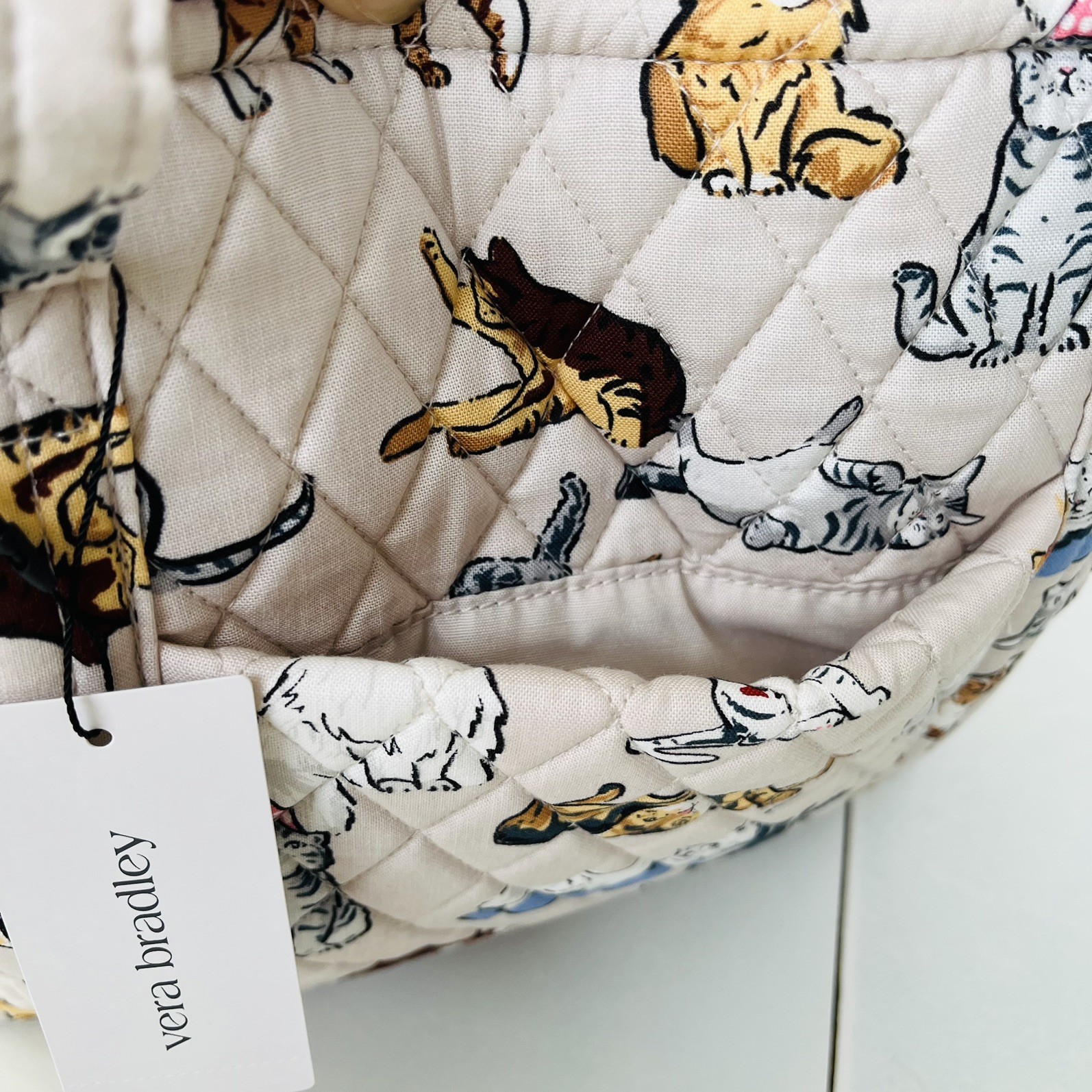 Vera Bradley Small Vera Tote A CAT’S LIFE ~ NWT