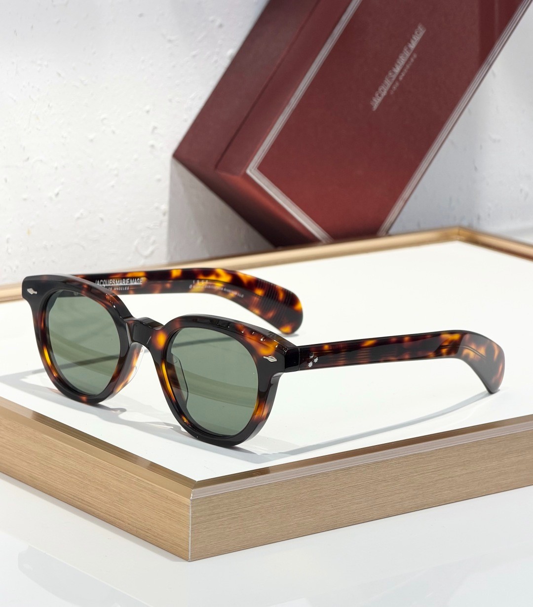 JACQUES MARIE MAGE MODEL 1948 1200845 Dark Tortoise / Green Sunglasses