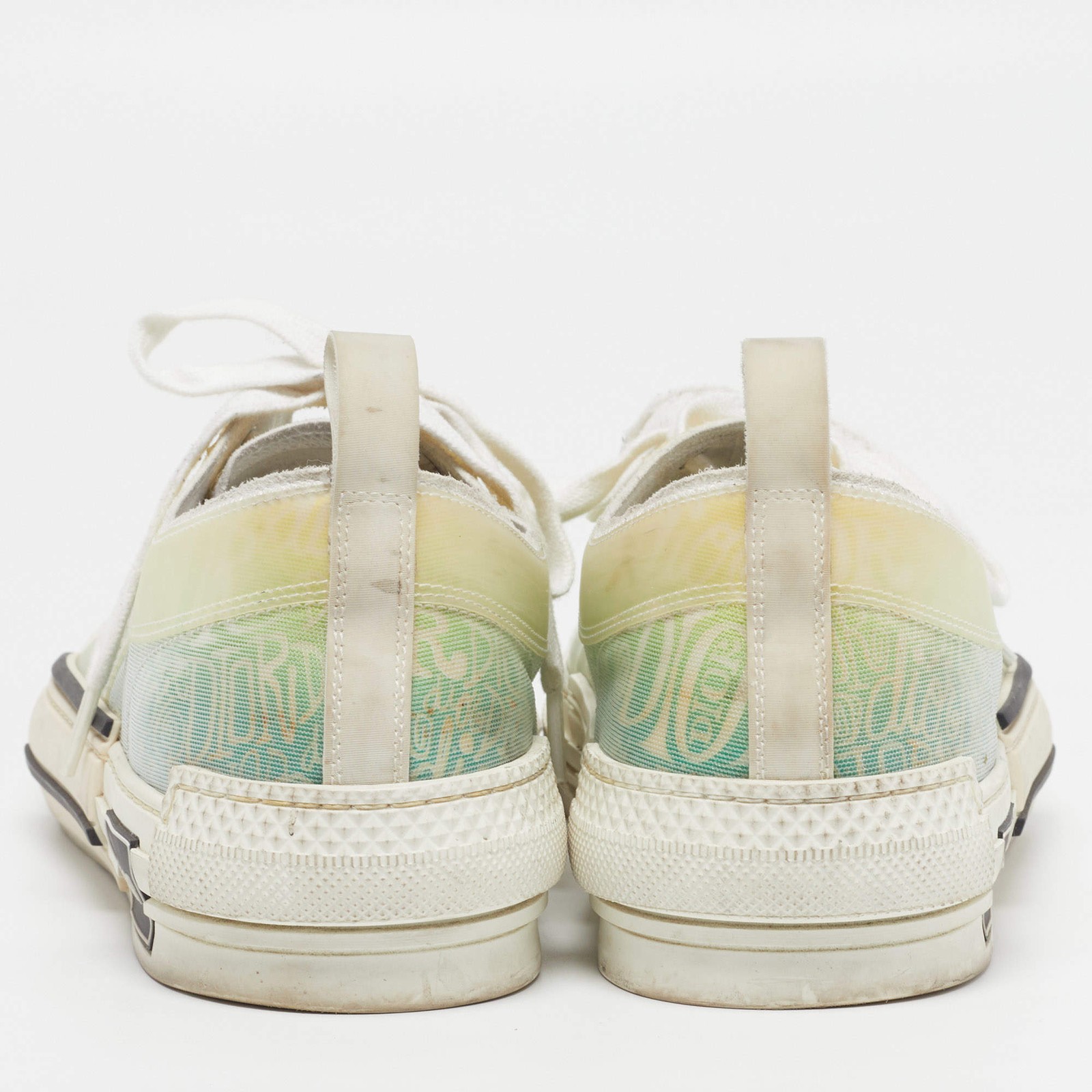 Dior B23 Size 46 Multicolor Oblique Mesh and PVC Low Top Sneakers