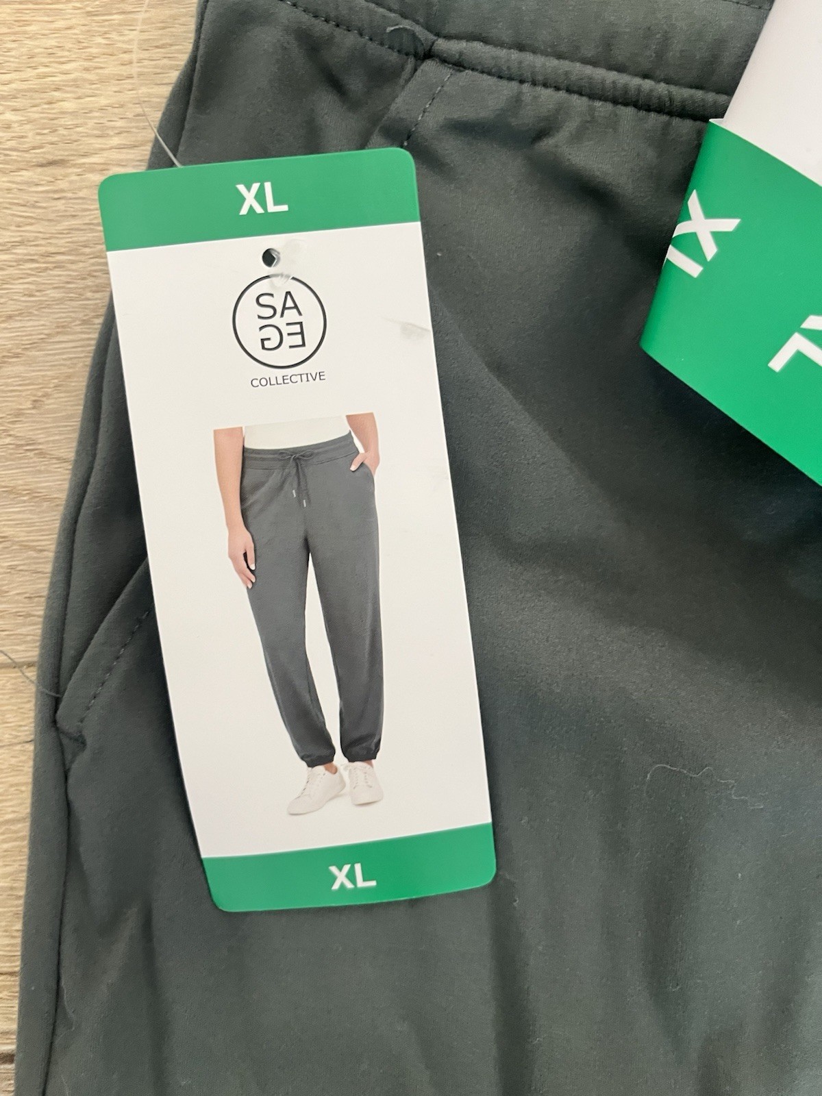 Sage Collective Women’s Relaxed Jogger Pants Super Soft Green XL Pockets Comfy