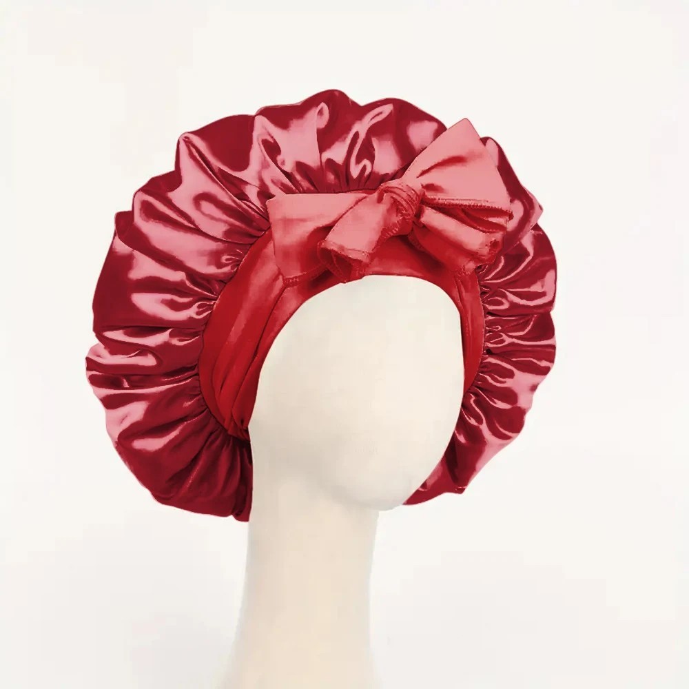 Satin Bonnet Silk Bonnet with Tie Band Adjustable Hair Bonnet for Sleeping*