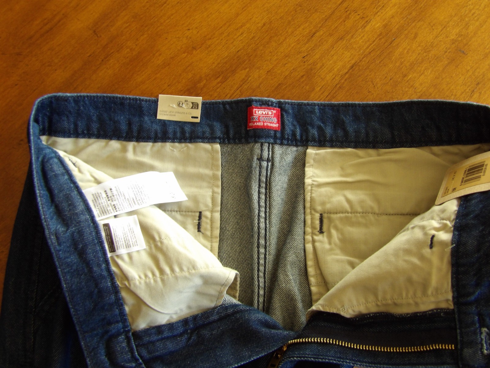 Levi’s XX Chino Relaxed Straight Leg Fit Men’s 100% Cotton Dark Blue Denim Jeans