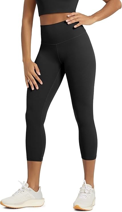 Ododos Women’s Black Solid Stretch Ankle Leggings XS Regular Machine Washable