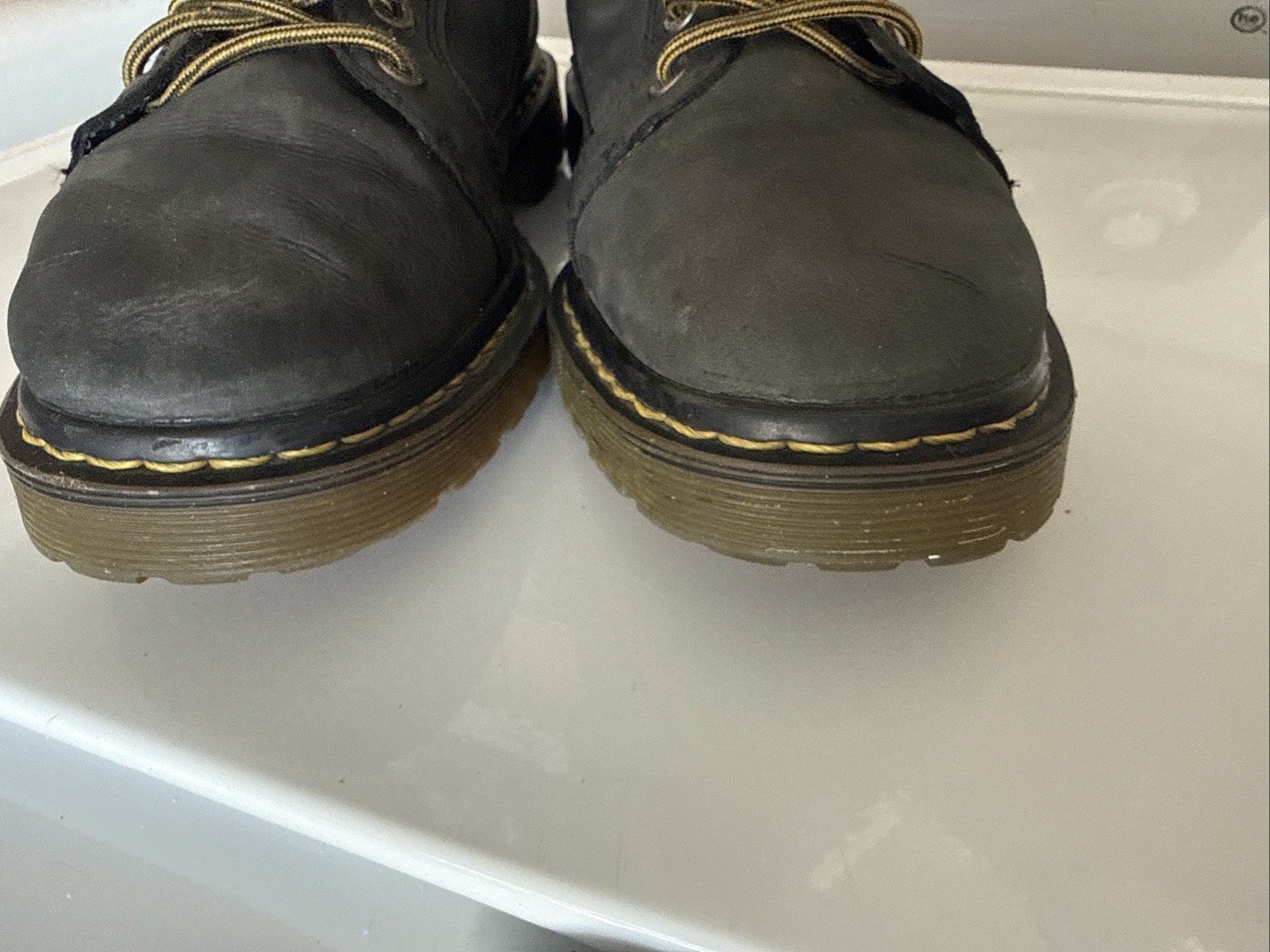 Dr Martens Made In England Black Leather Boot Mens US 10 UK 9