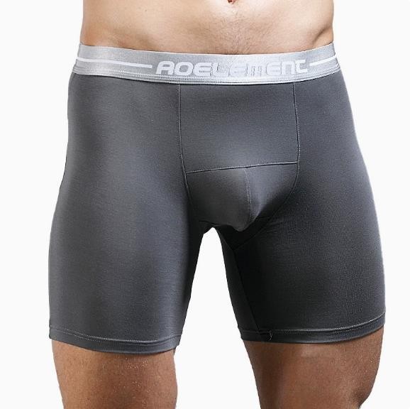 Mens Comfortable Breathable Running Speed Dry Bulge Pouch Boxer Briefs Shorts