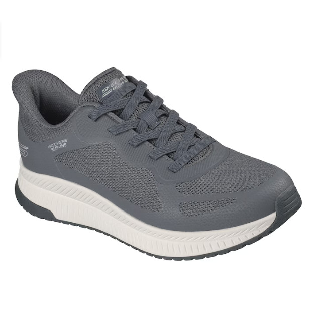 FLASH SALE!!! Skechers Men’s BOBS Squad Chaos Slip-Ins Shoe Charcoal Medium AUTH