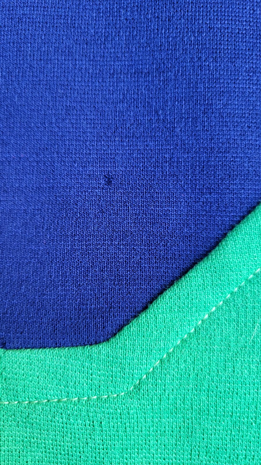 Vintage 1960’s Blue Pink Green Mod Double Knit Dress – Size M