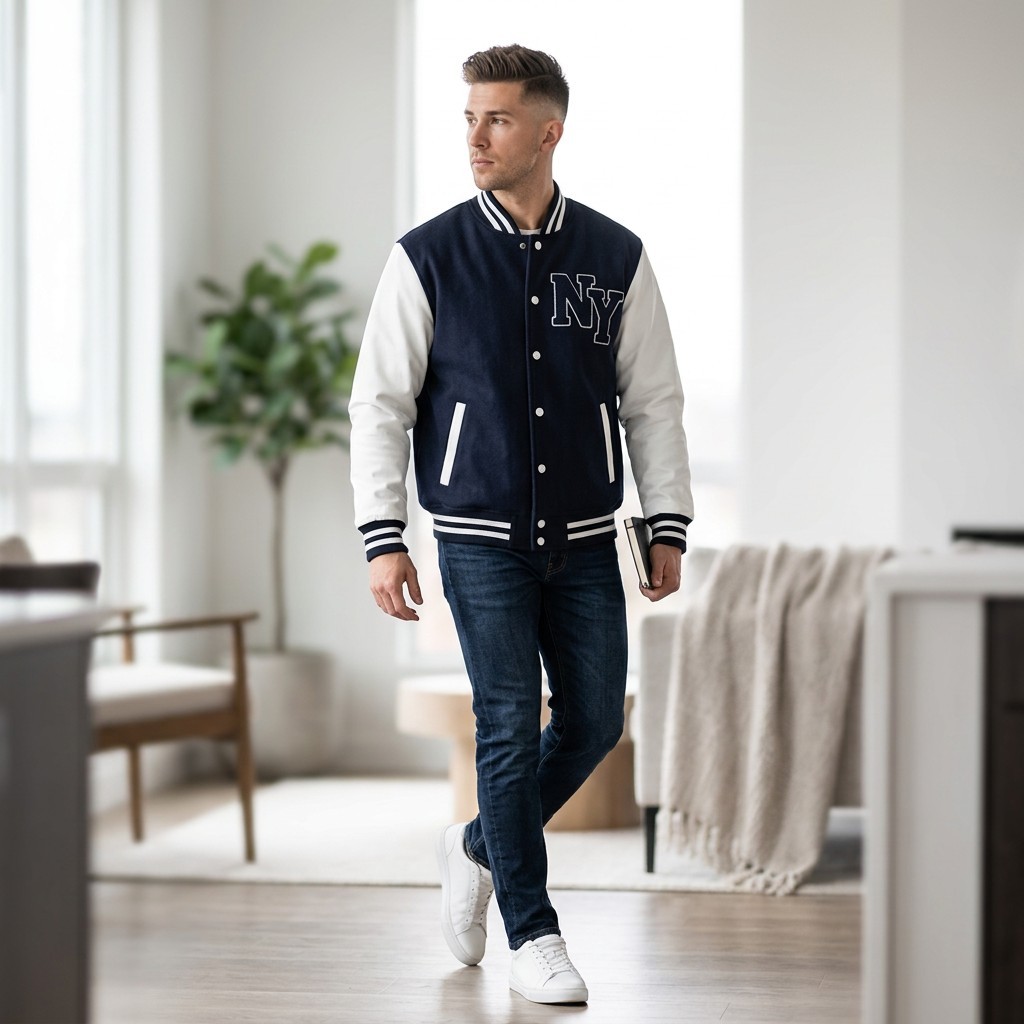 Mens Boys Varsity Jacket Pack of 2 New York NY Letterman Bomber S-XL
