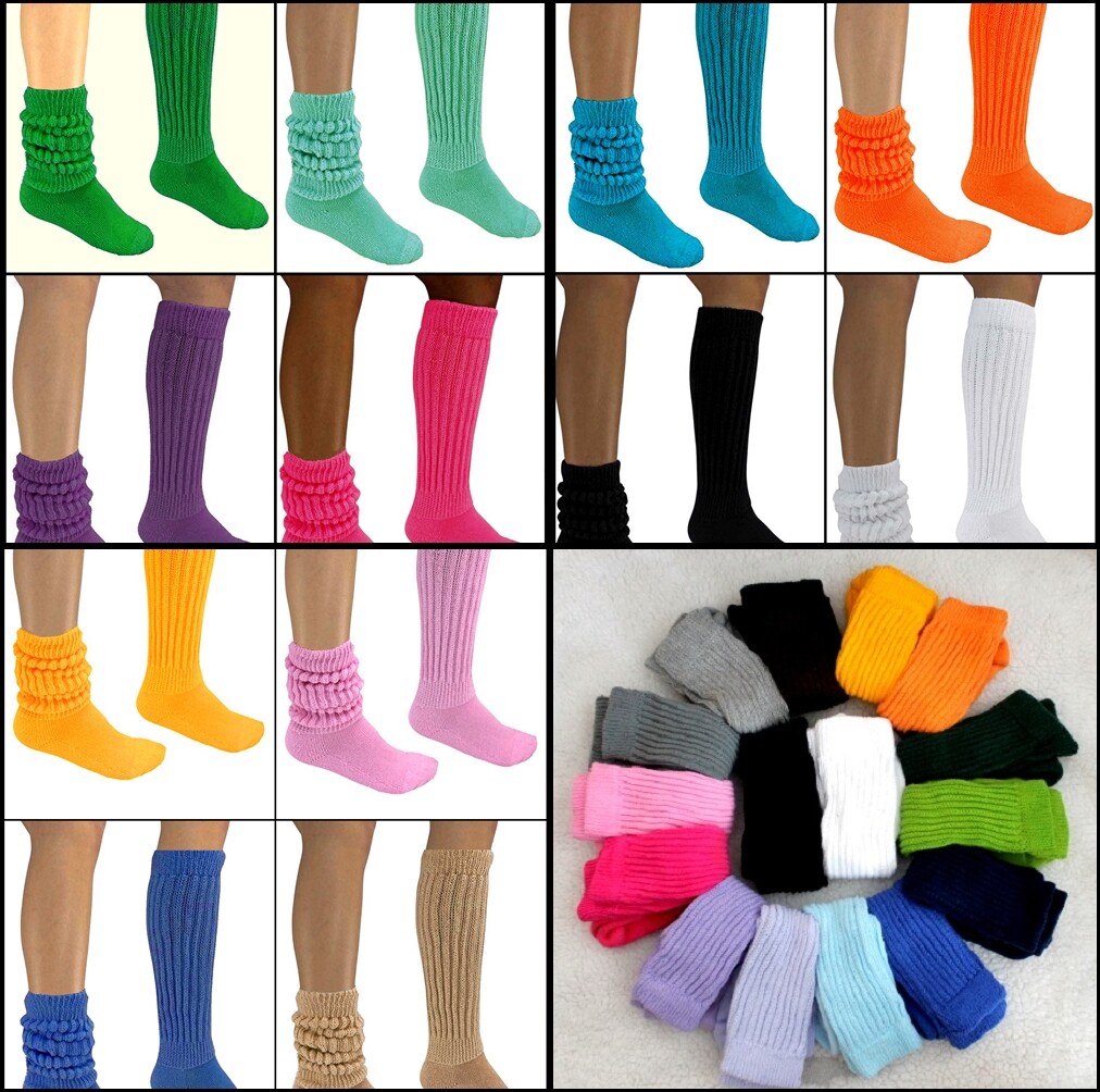 Long Scrunchie Slouch Socks US Flaw Pic Color Hooters UNIFORM Warm Cozy Ski Run