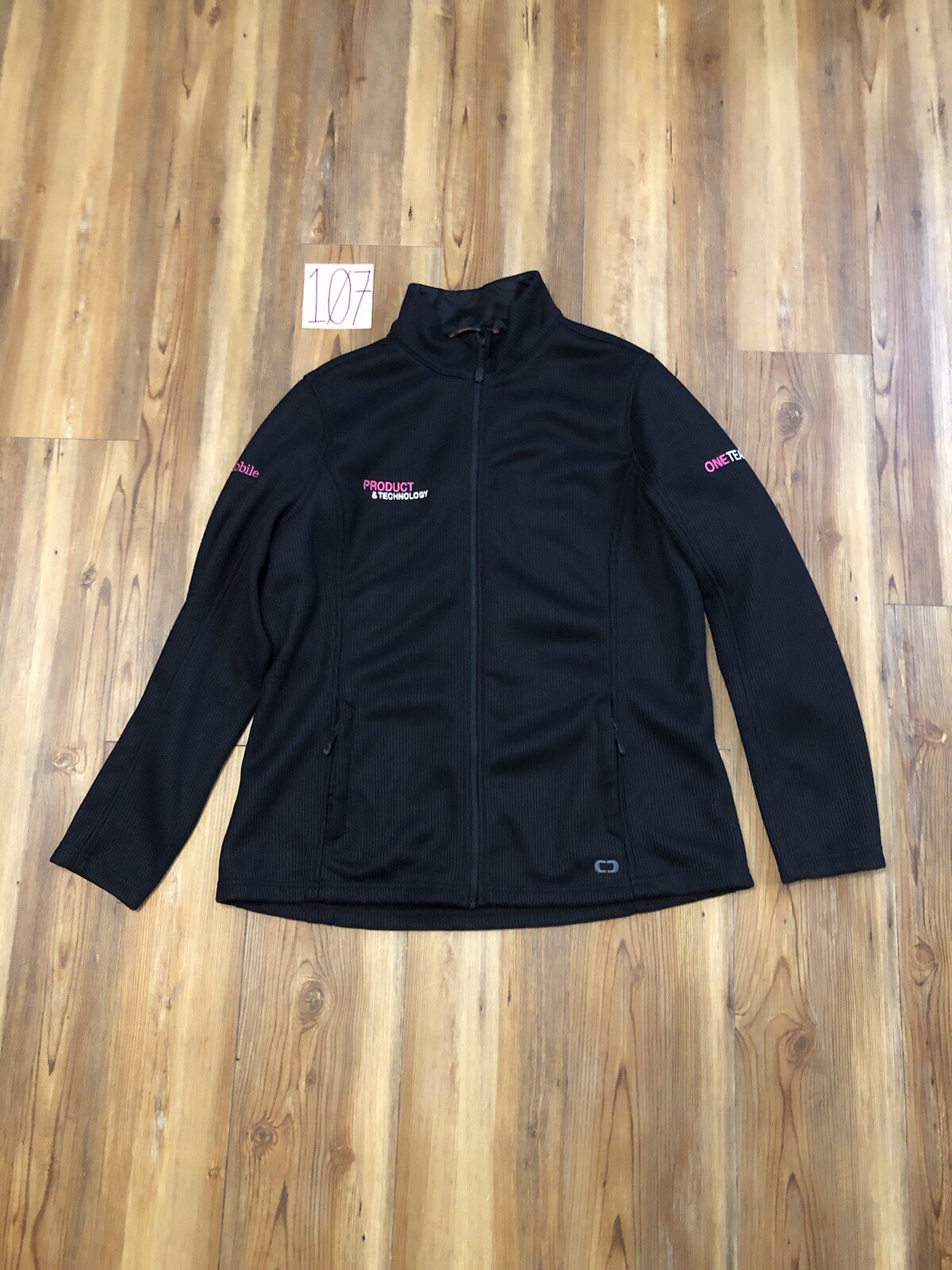 T-mobile One Team Ogio Employee Full Zip Jacket Womens Size 2XL Black