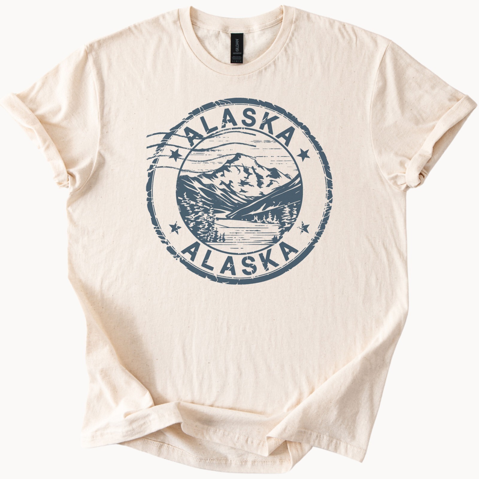 Alaska Mountain Graphic T Shirt Nature Landscape Tee Outdoor Adventure Shirt