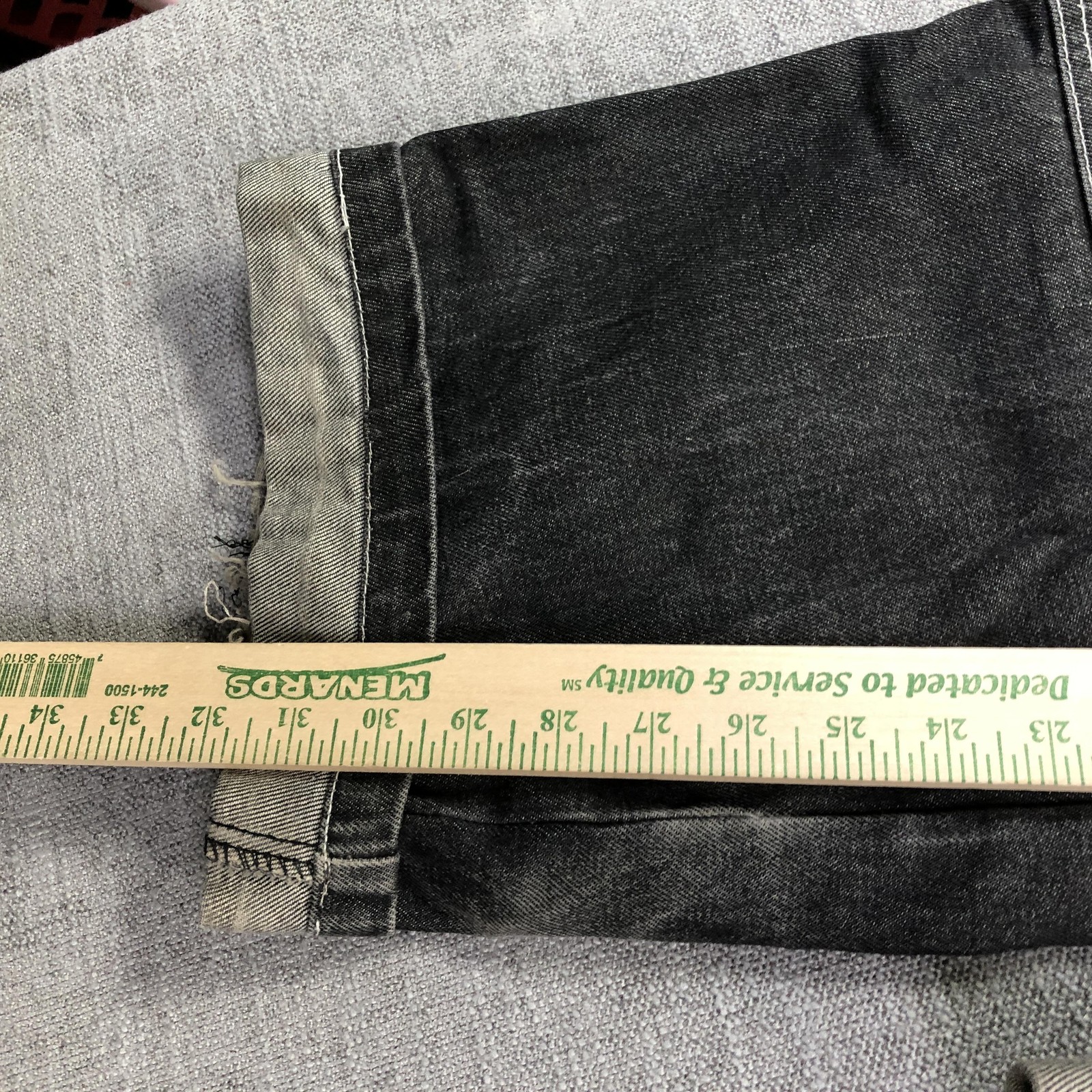 Competition Jeans Mens 36 Gray Relaxed Straight Denim Charcoal Wash Workwear