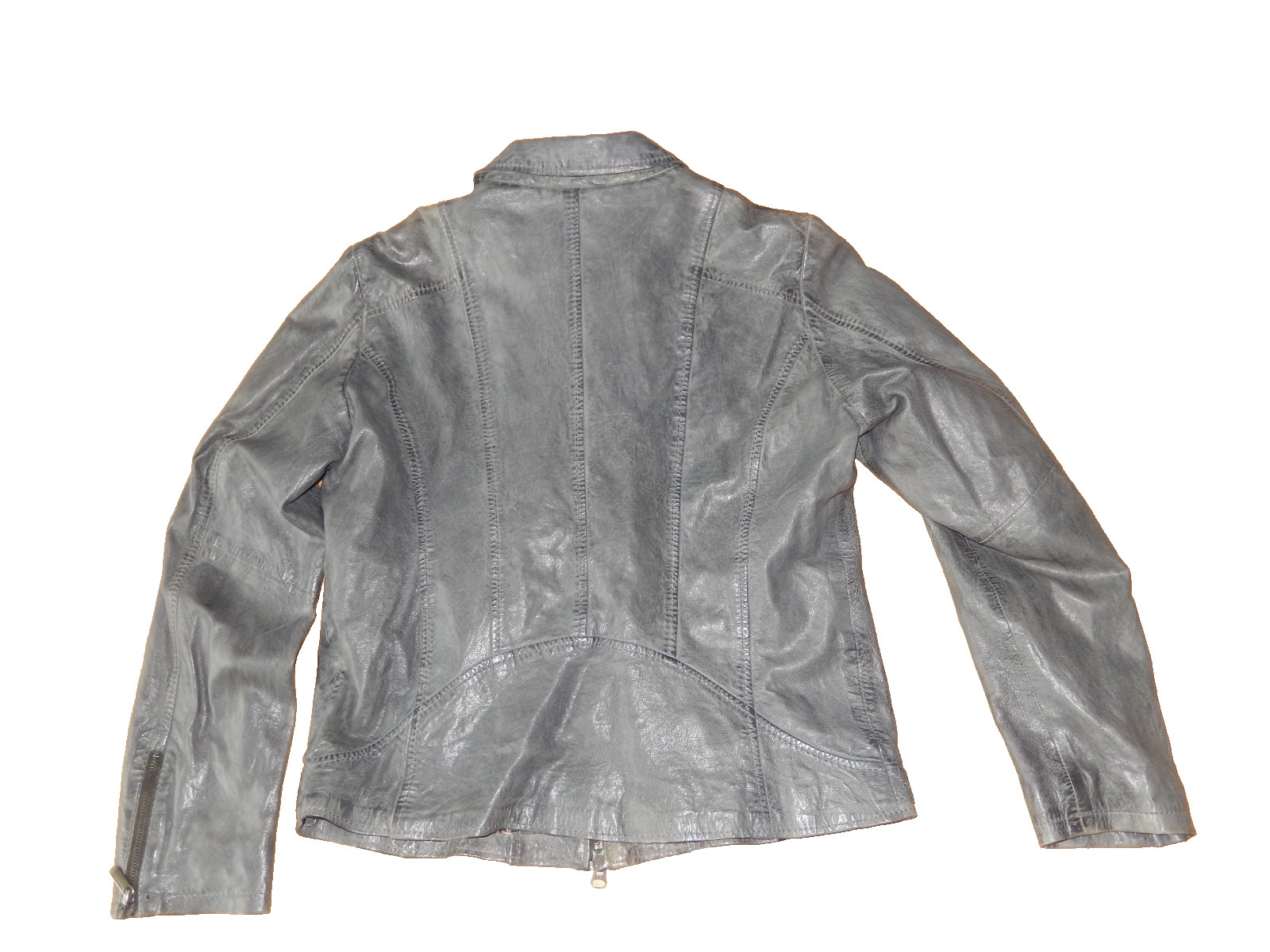 Milestone leather jacket size 44 leather jacket grey Santinti top