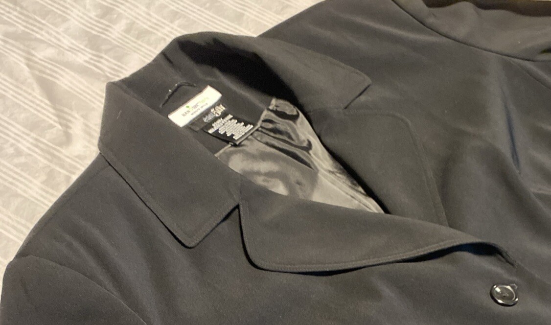 East 5th Size 22P Black Blazer Nanotex Fabric Business Travel Single Breasted