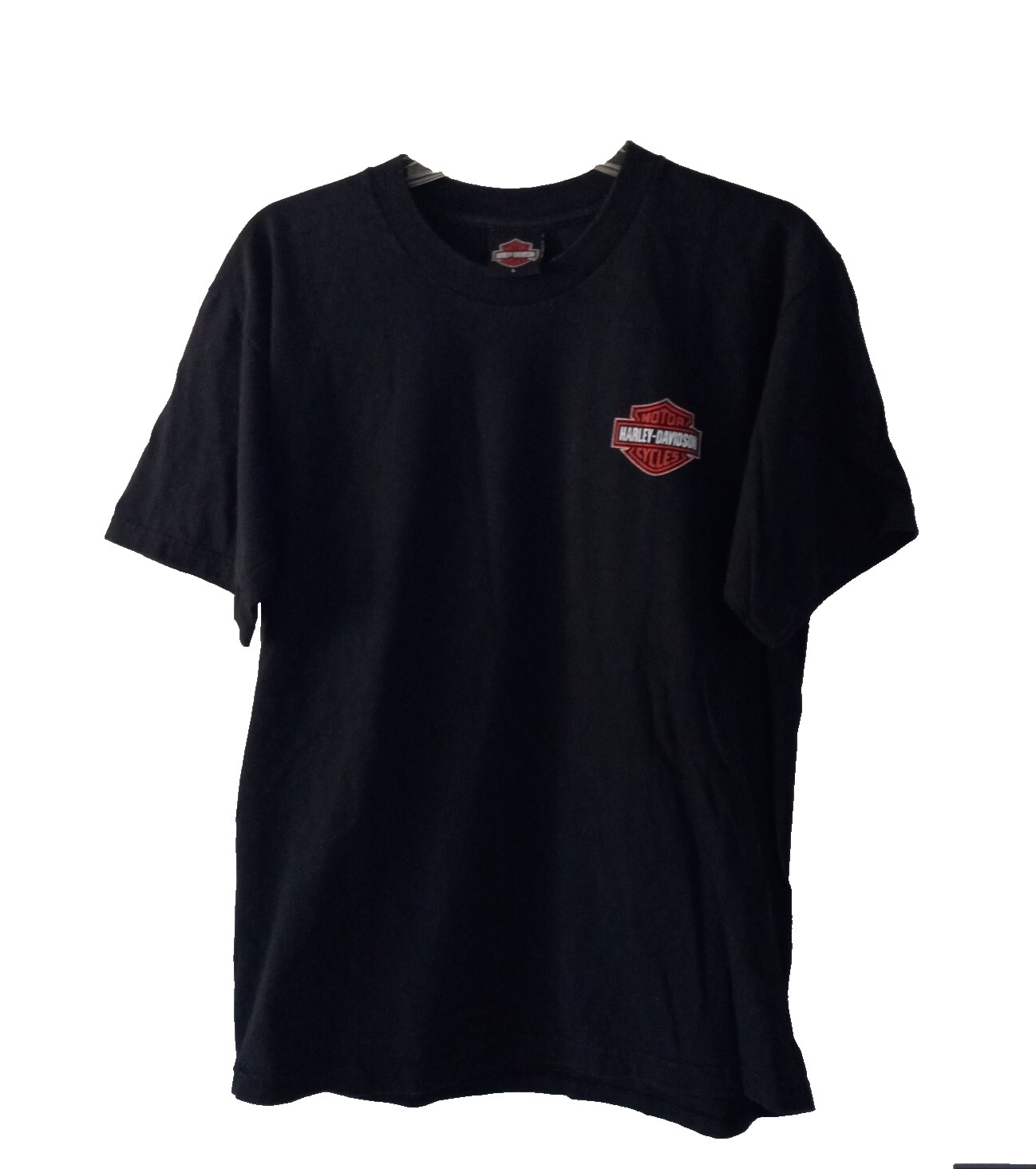 Genuine Harley-Davidson Men’s T-Shirt Sz Large Black Akron Ohio Dealer Tee EUC