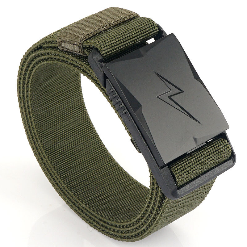 Light Designer Belts for Men Quick Release Magnetic Buckle Tactical Belt Elastic