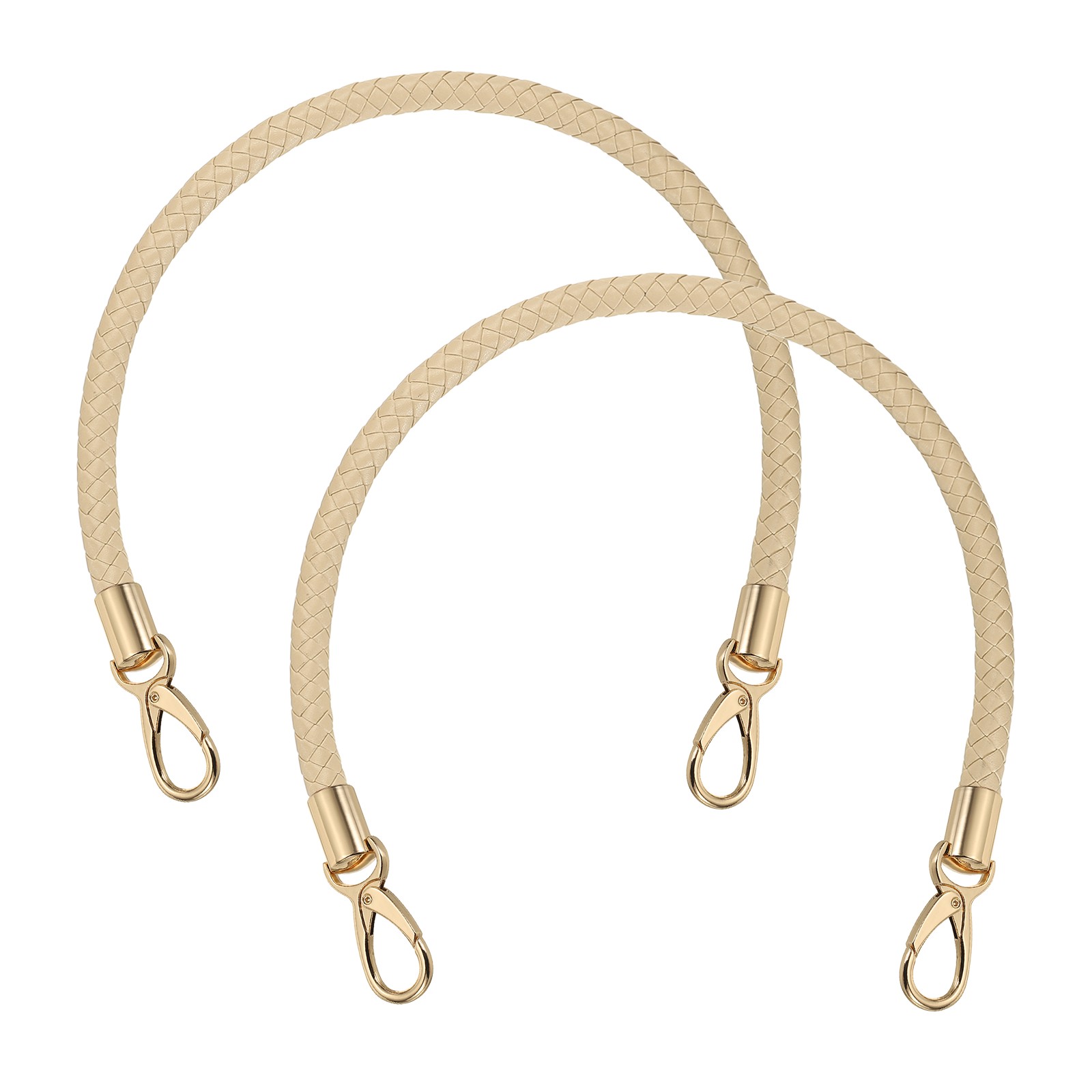 2 Pcs Braided Purse Strap, 21.6 Inch for Handbag Tote Making (Apricot Beige)