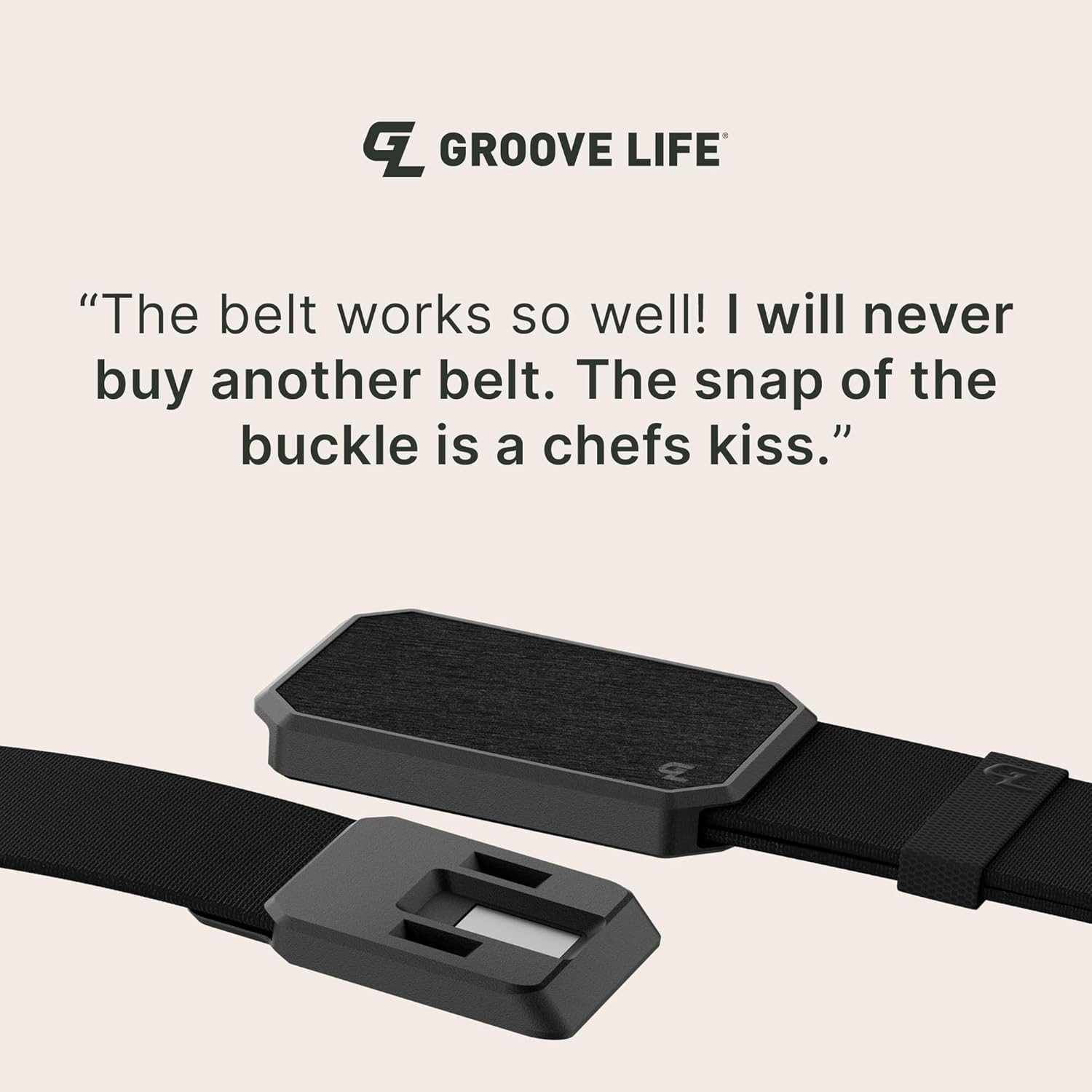 Groove Life Groove Belt OG – Men’S Work Belt – Stretch Nylon, Magnetic Buckle, A