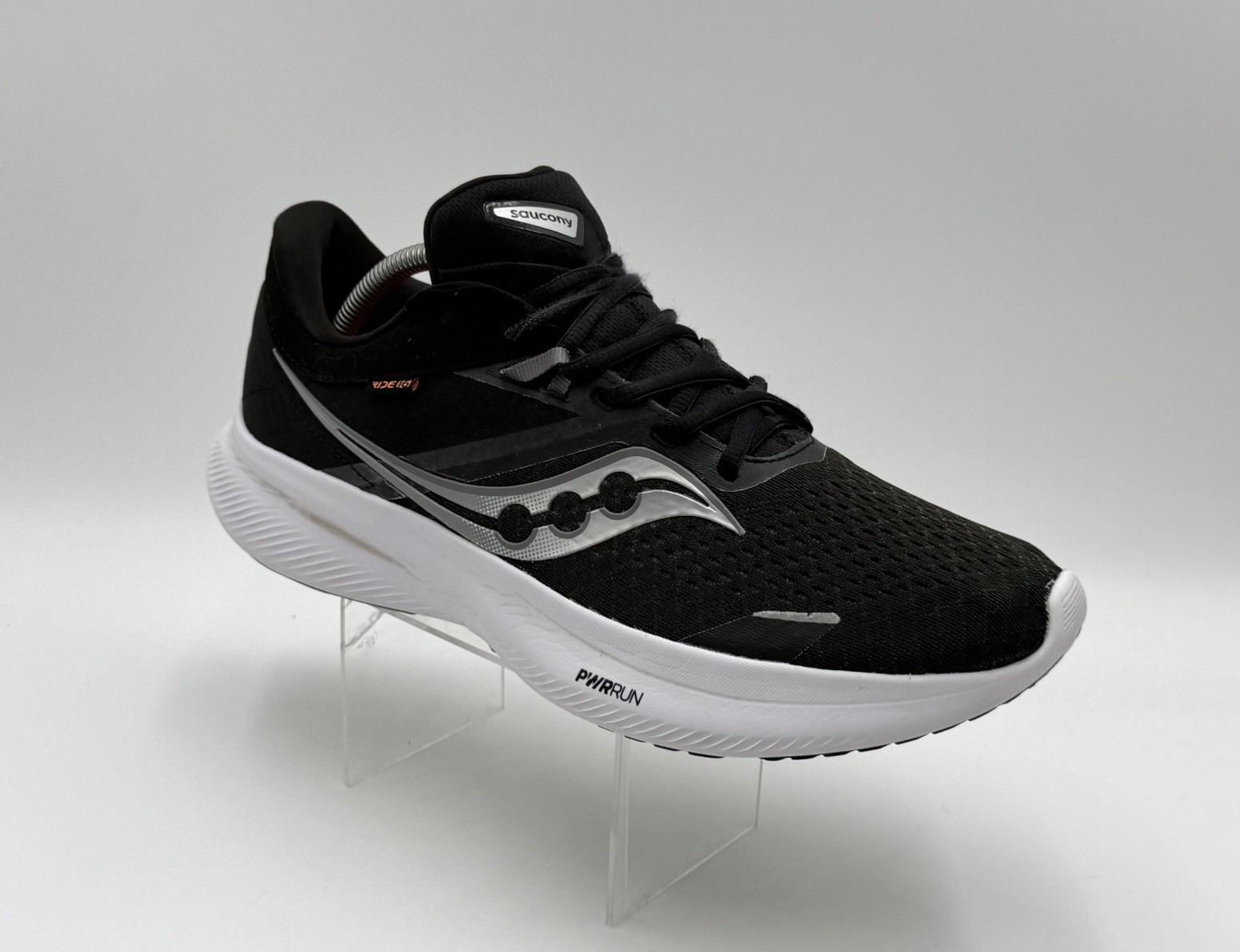 Saucony Ride 16 Men’s Size 10 Black White Running Walk Sneakers Shoes