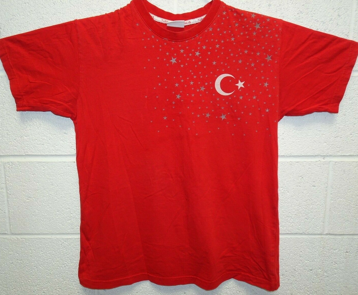 Turkey National Flag Star Moon T Shirt Ink A Sprt Turkiye Medium Red Soccer