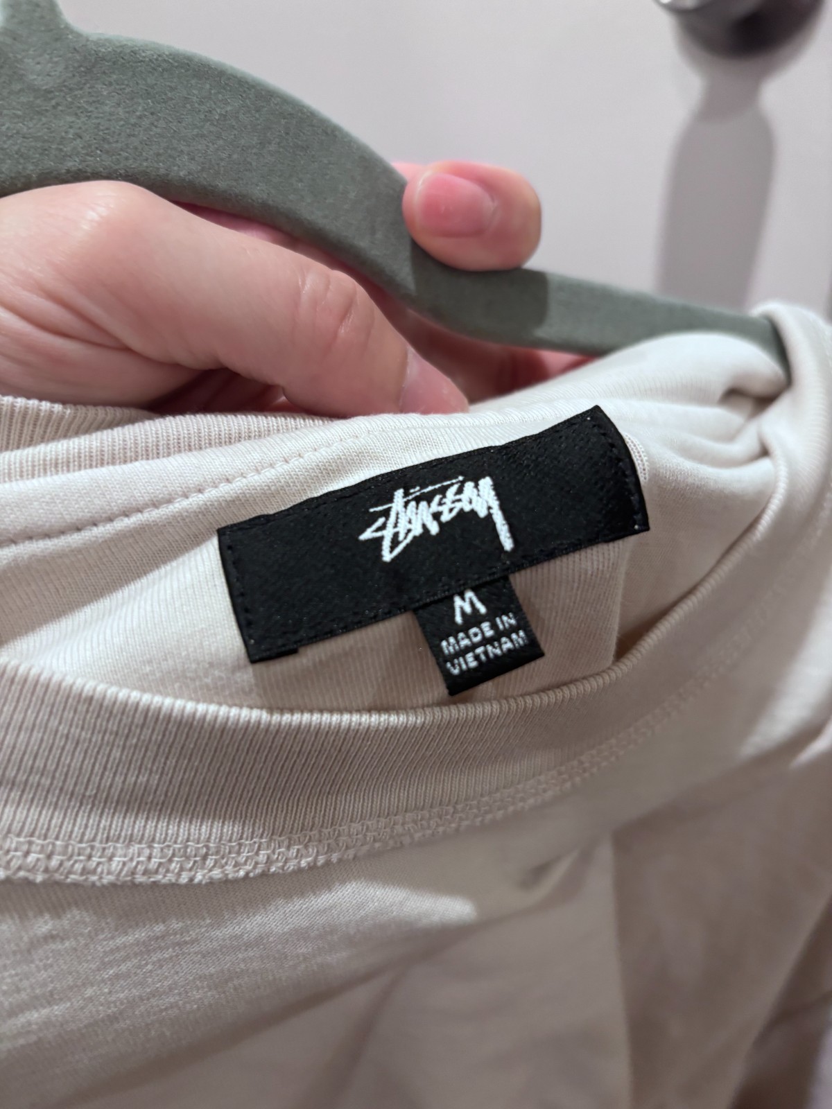 Stussy Lazy Tee Size M In Bone Color T-Shirt