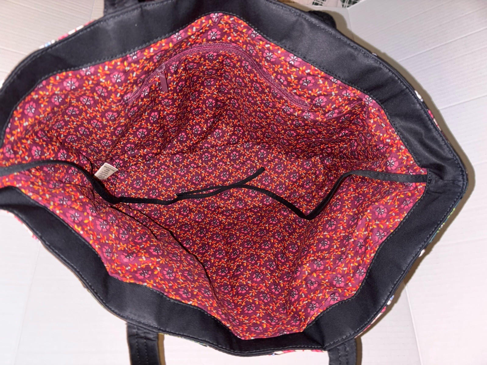 VERA BRADLEY SMALL HATHAWAY TOTE Purse Bag Star Patchwork Mistletoe Birds