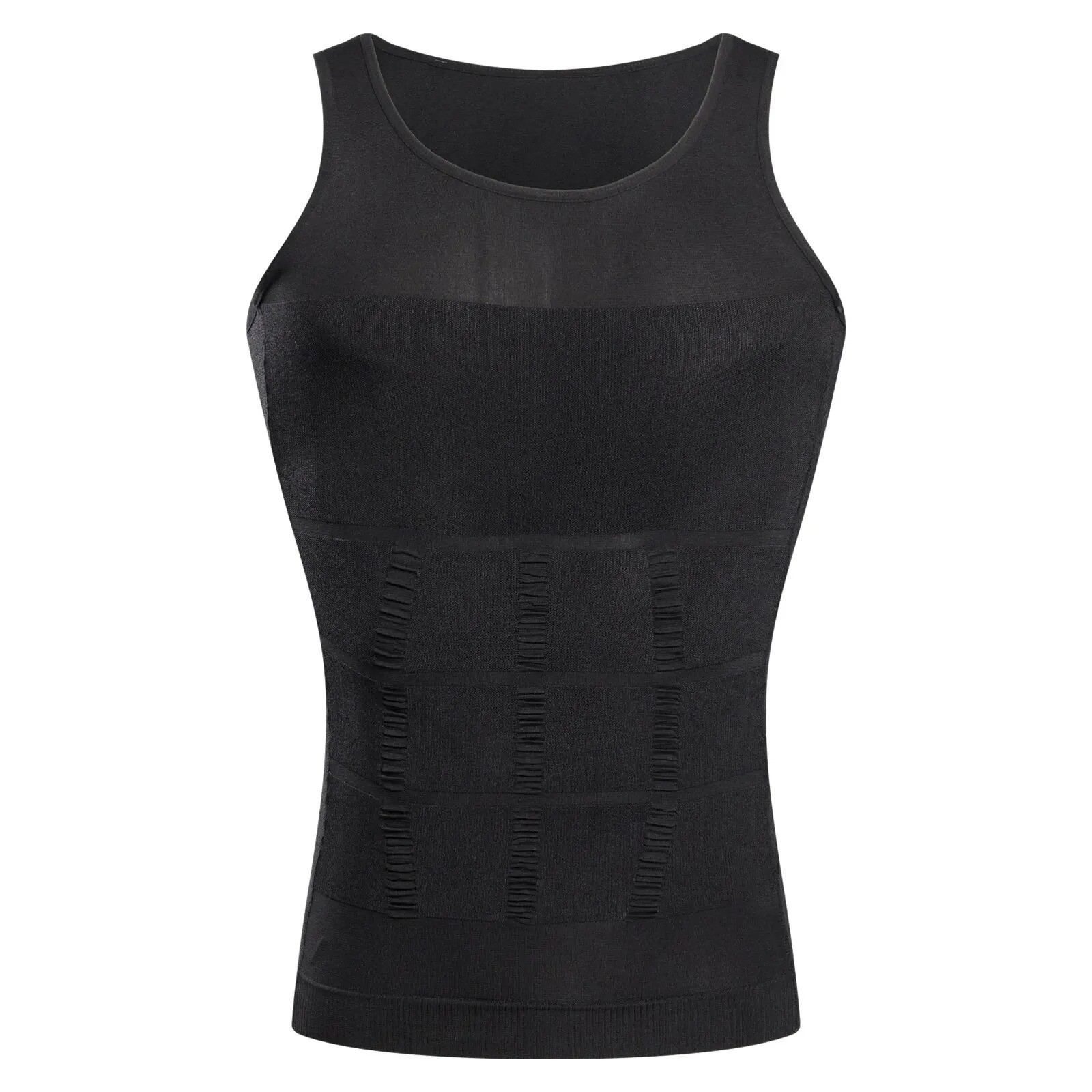 Mens Slimming Body Shaper Belly Chest Compression Vest Girdle T-Shirt Tank Top