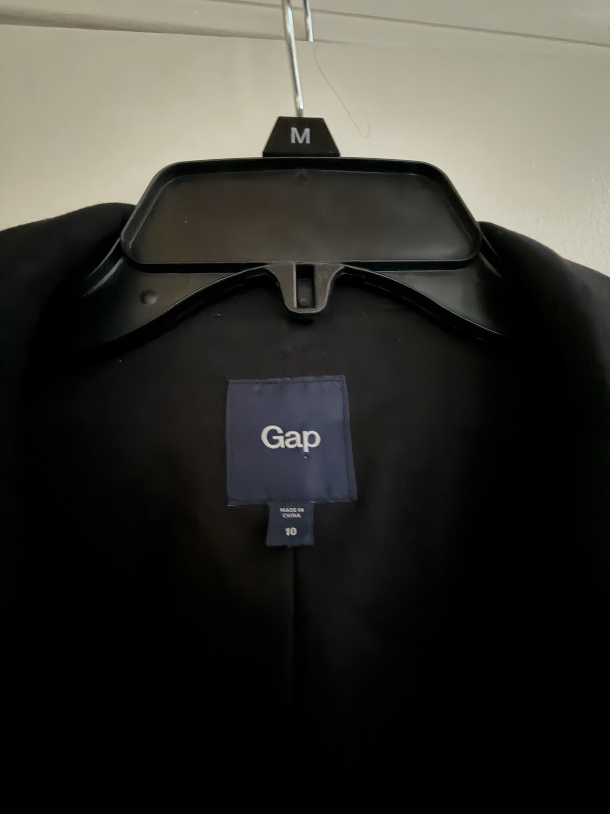 Basic Wardrobe Black Fitting Blazer Gap Size M Genuine Wool Mixed Fabric Lined