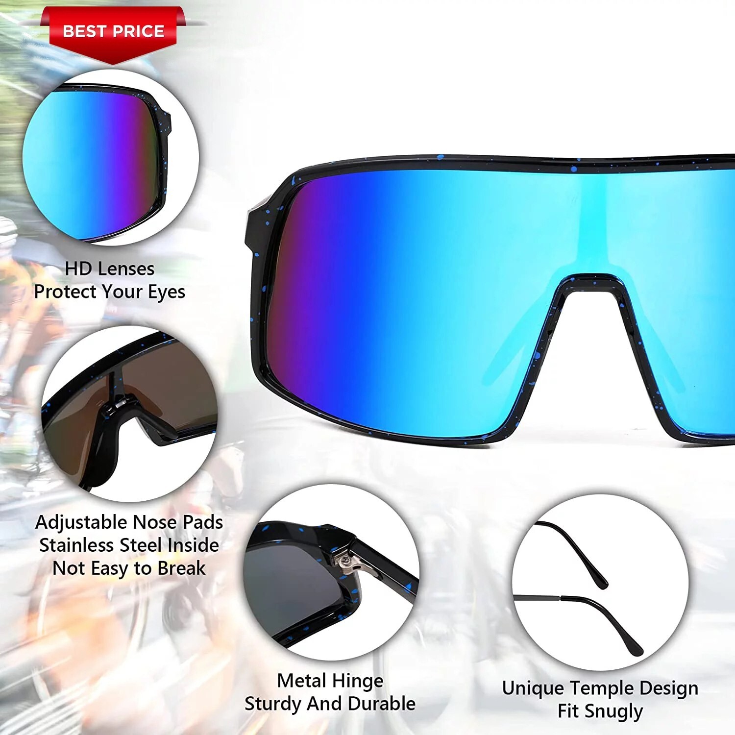 Polarized Sports Sunglasses Outdoor Cycling Driving Fishing Glasses UV400 Goggle
