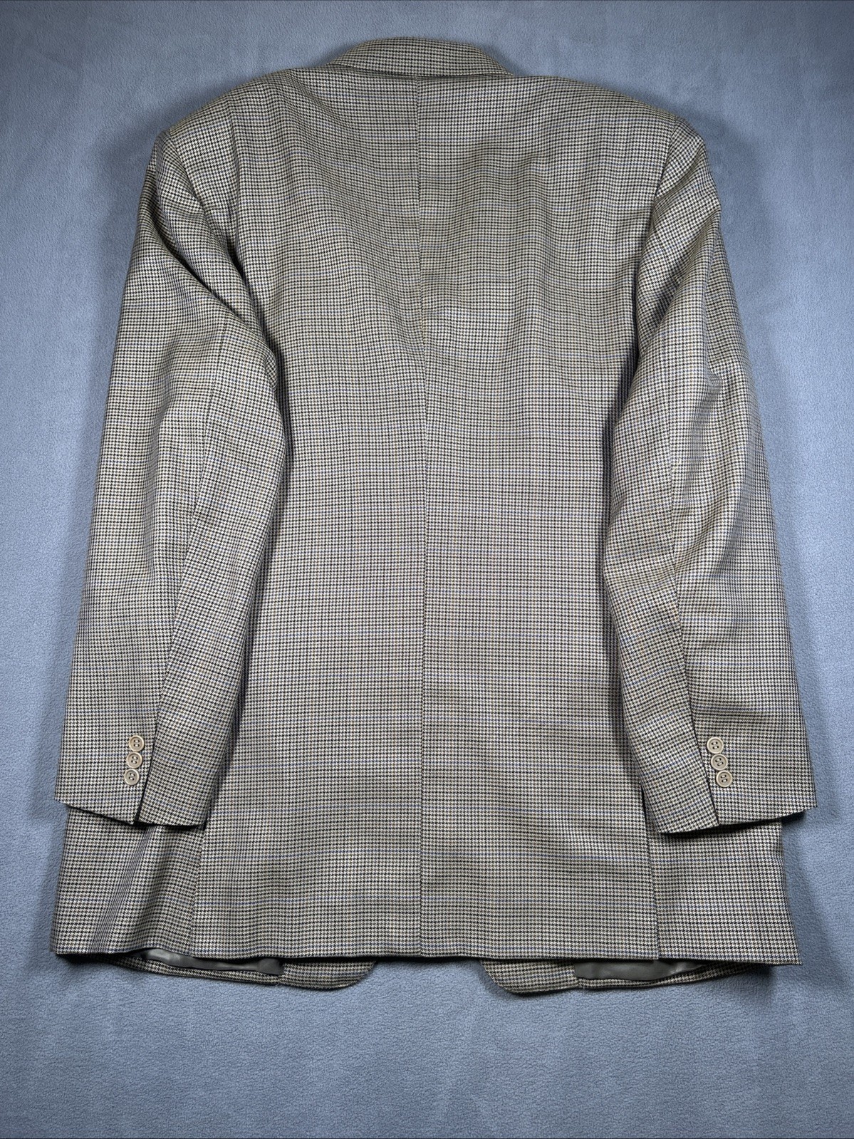 Canali Proposta Blazer Mens 58L Houndstooth Tweed Blazer Silk Wool Made In Italy