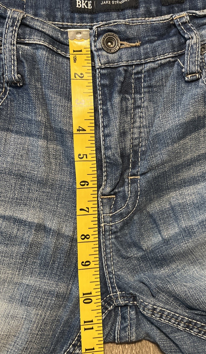 BKE Jake Straight Stretch Mid Rise Medium Wash Blue Jeans Men’s Size 34×32
