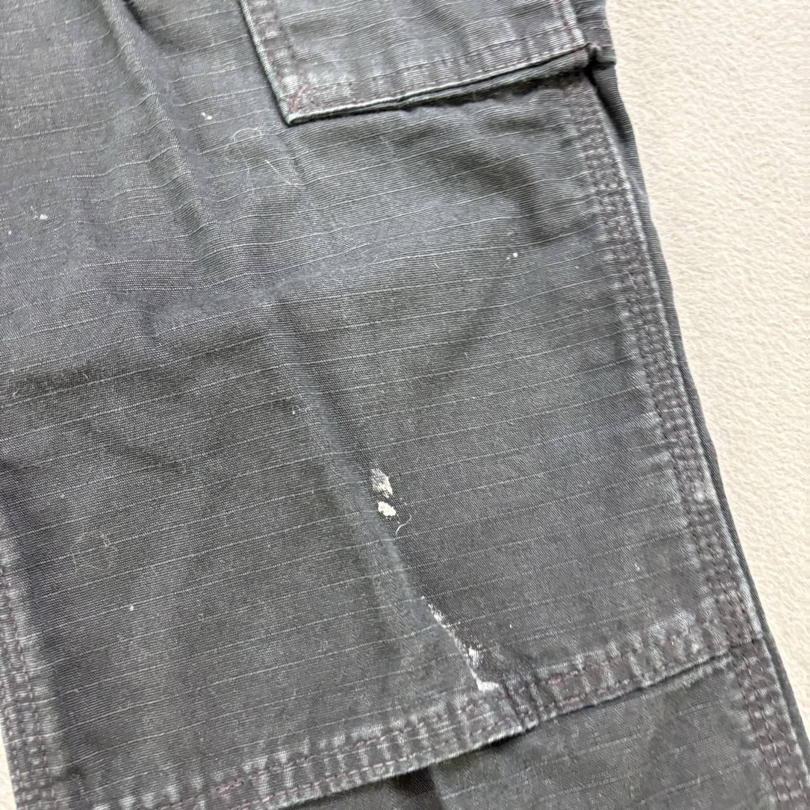 Carhartt Double Knee Cargo Pants Size 30×29.5 in. Black B342 BLK