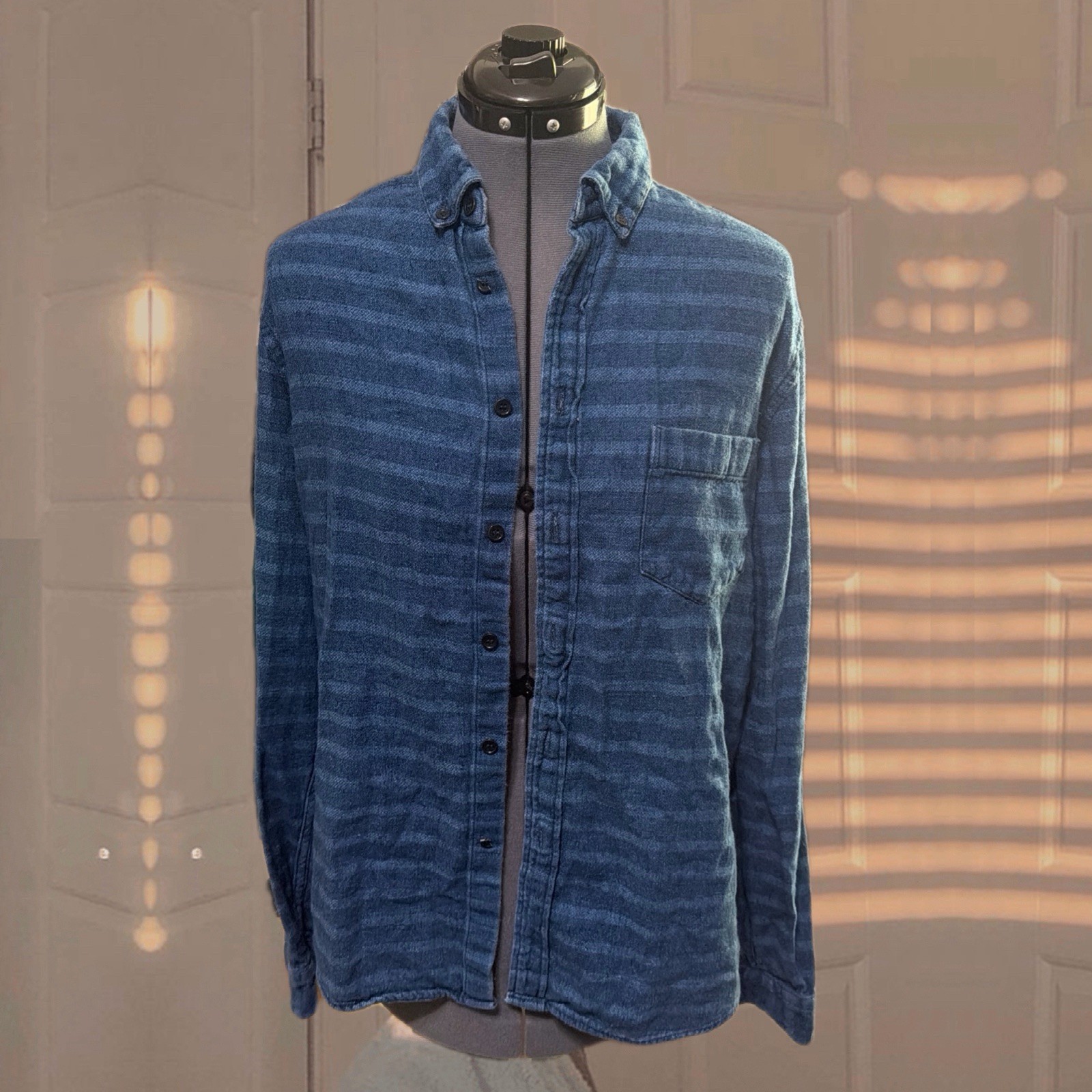Levi’s Made Crafted Japanese Fabric ButtonDownShirt Mens Size3/L |**FLAWED** |O1