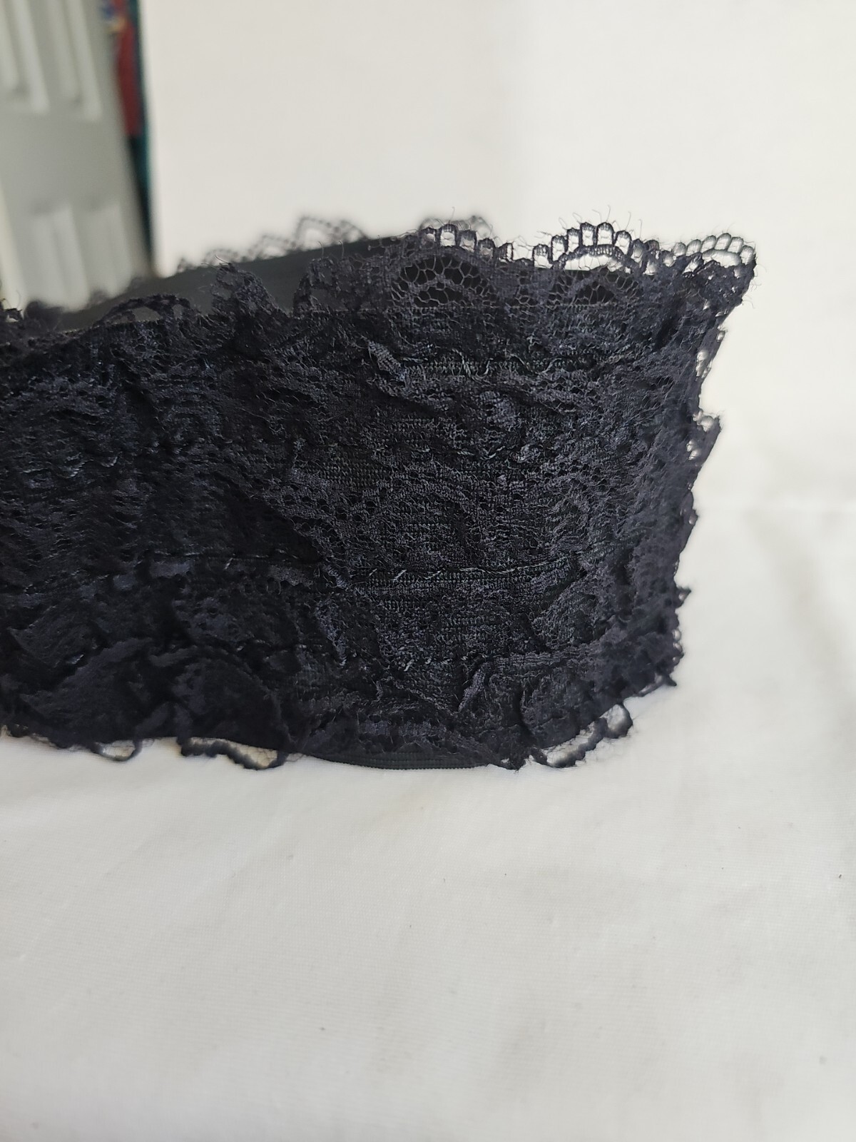 BCBGeneration Belt Wide Laced Waist Black Elasticated Stretch Size M/L