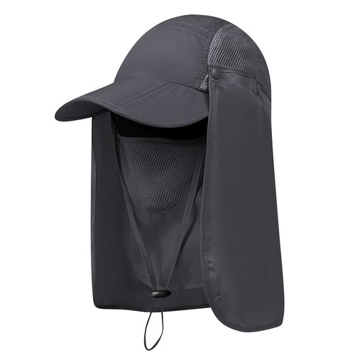 Sun Hat Removable Mesh Face Neck Flap Cap UV Protect for Outdoor Fishing Hiking