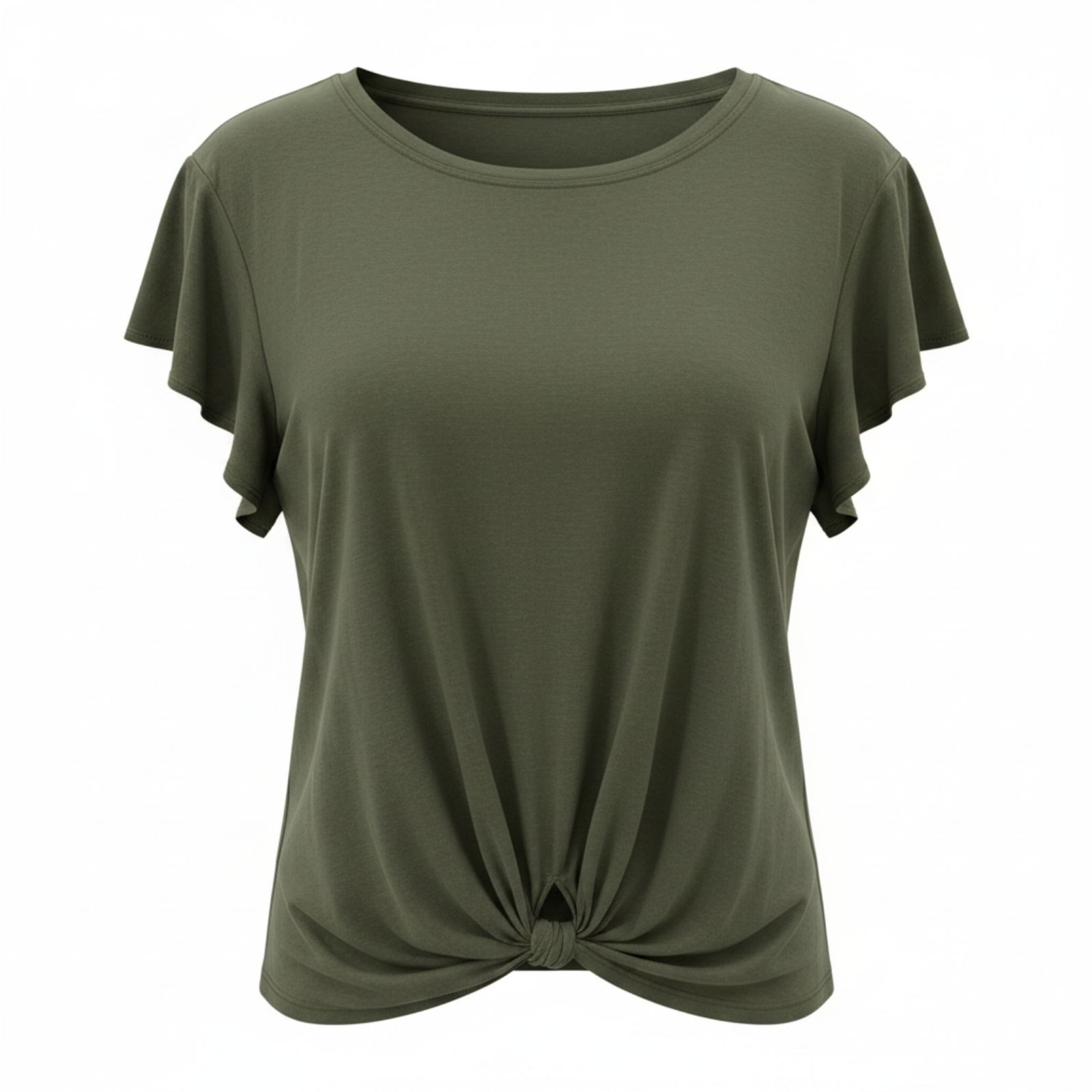 Time and Tru Women’s XL Olive Green Dressy Short Sleeve Tee Top