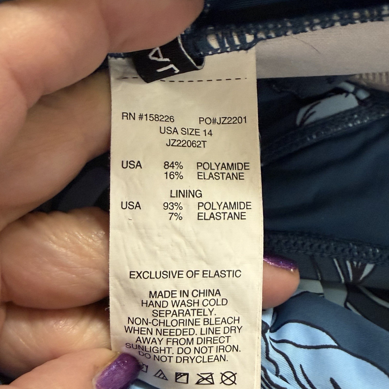 Jantzen Swim Tankini, Blue, Size 14, NWOT!