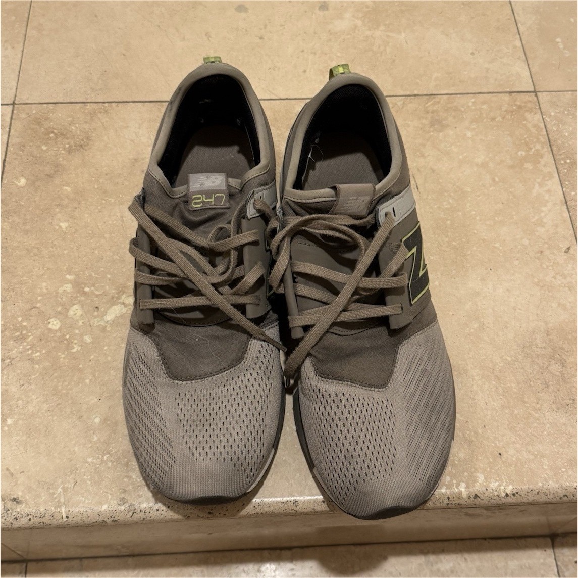 New Balance 247 Classic Olive Brown Men’s Beater Sneakers Read Description