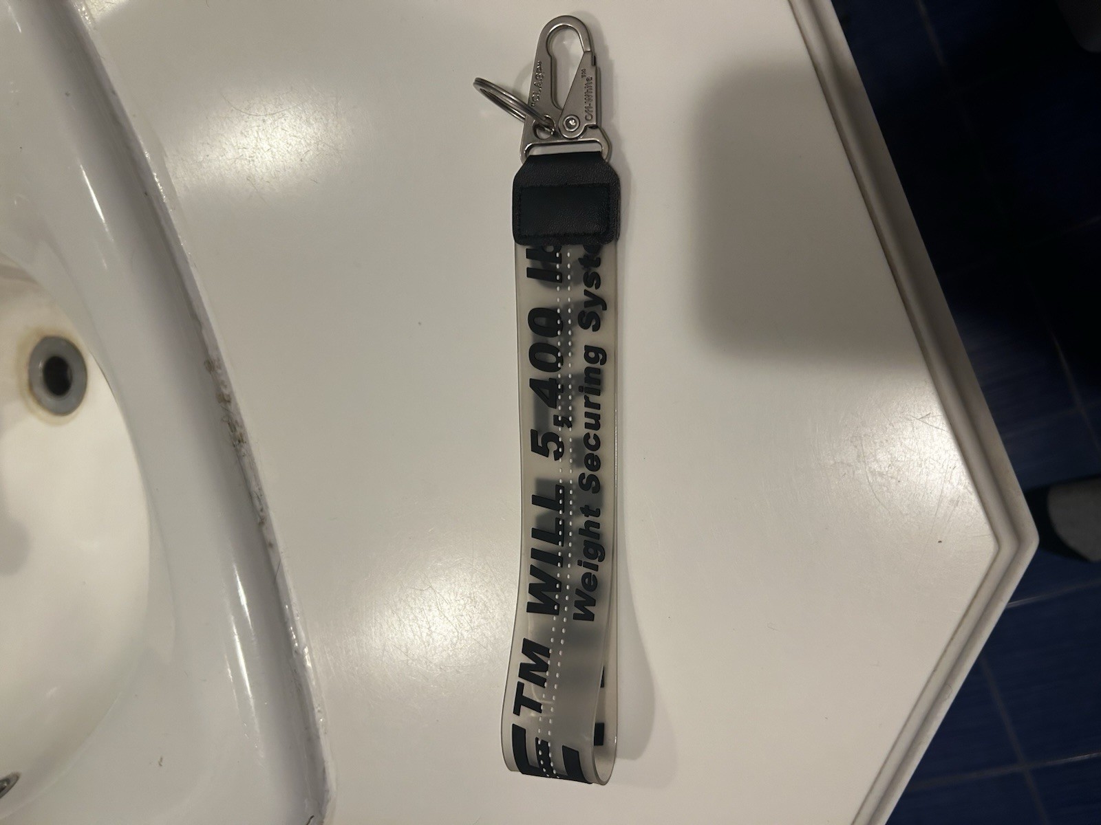 Off White Transparent Rubber Clear Black Industrial lanyard
