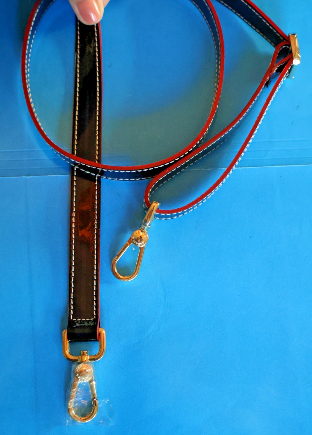 NEW Arcadia Crossbody Strap -Replacement- BLACK Patent Leather – GOLD Hardware
