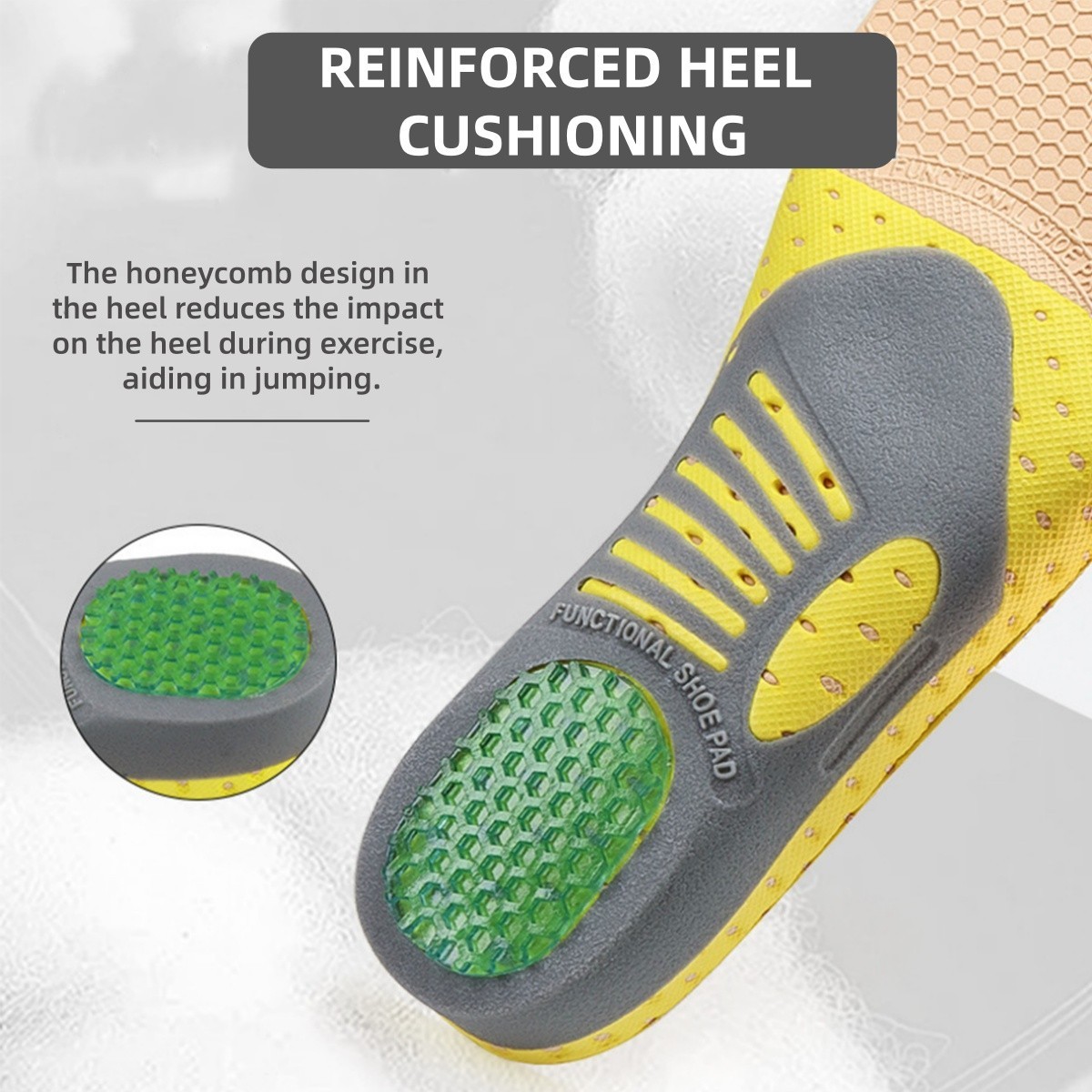 Orthotic Shoe Insoles Insert 1Pair Flat Feet High Arch Support Plantar Fasciitis