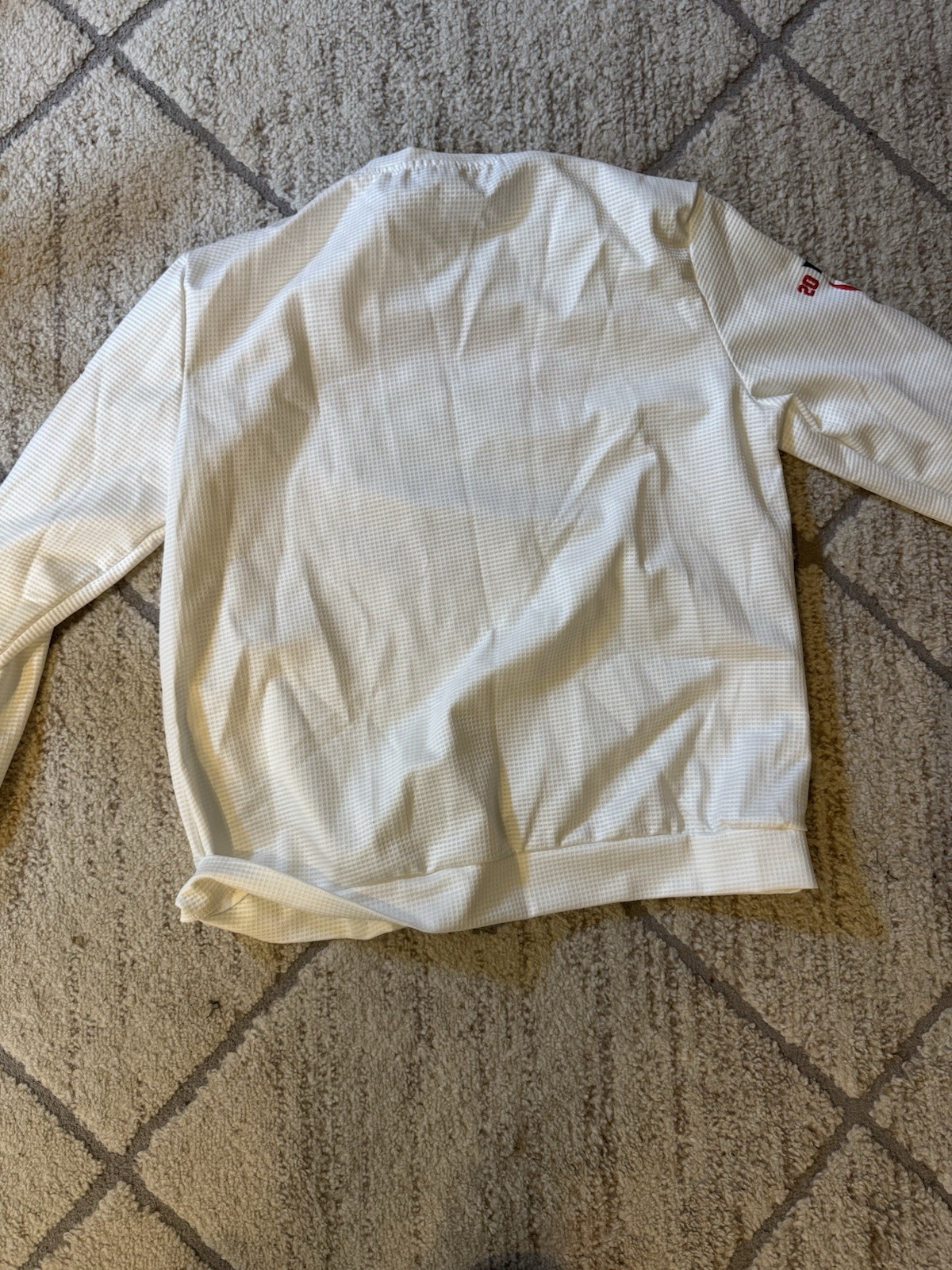Men’s USA Hockey White Crewneck Pullover Sweatshirt Embroidered Logo XL