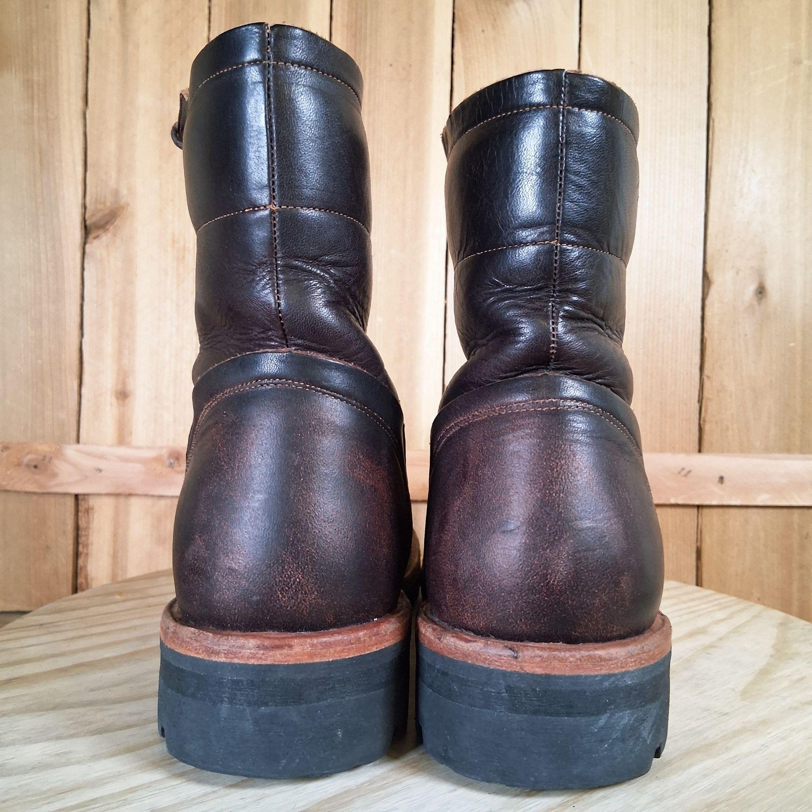 Timberland Tackhead 2011 Boots Mens 8.5 Leather Vibram Workwear Goodyear Welt