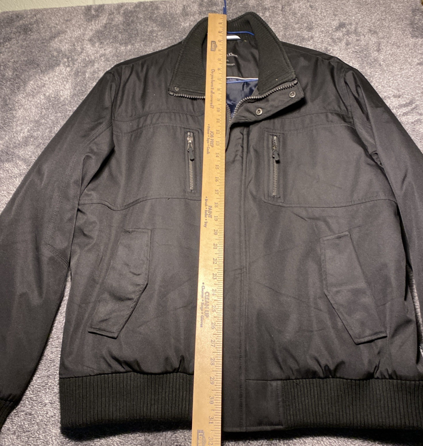 NWOT $195 Calvin Klein Men’s Black Classic Ripstop Bomber Coat Jacket Size XL