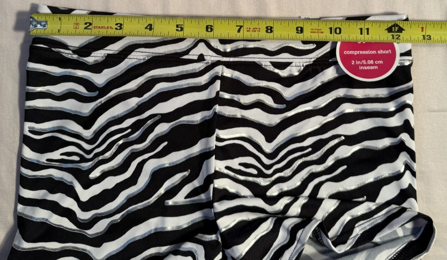 NWT Girls Justice Active Gymnast Dance Compression Shorts Sz 12 Reg Animal Print