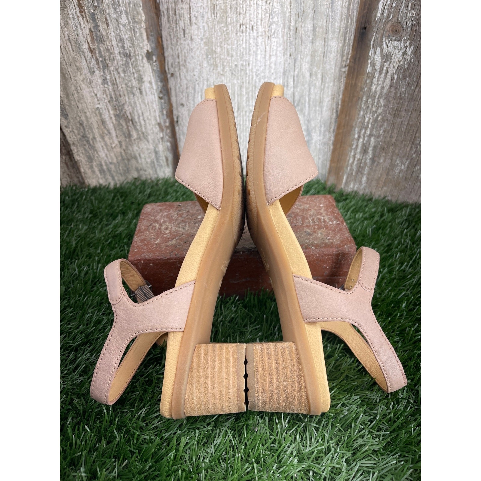 Dansko Tessie Sandals Ballet Nappa Leather Buckl Block Heel Women’s EU37 6.5