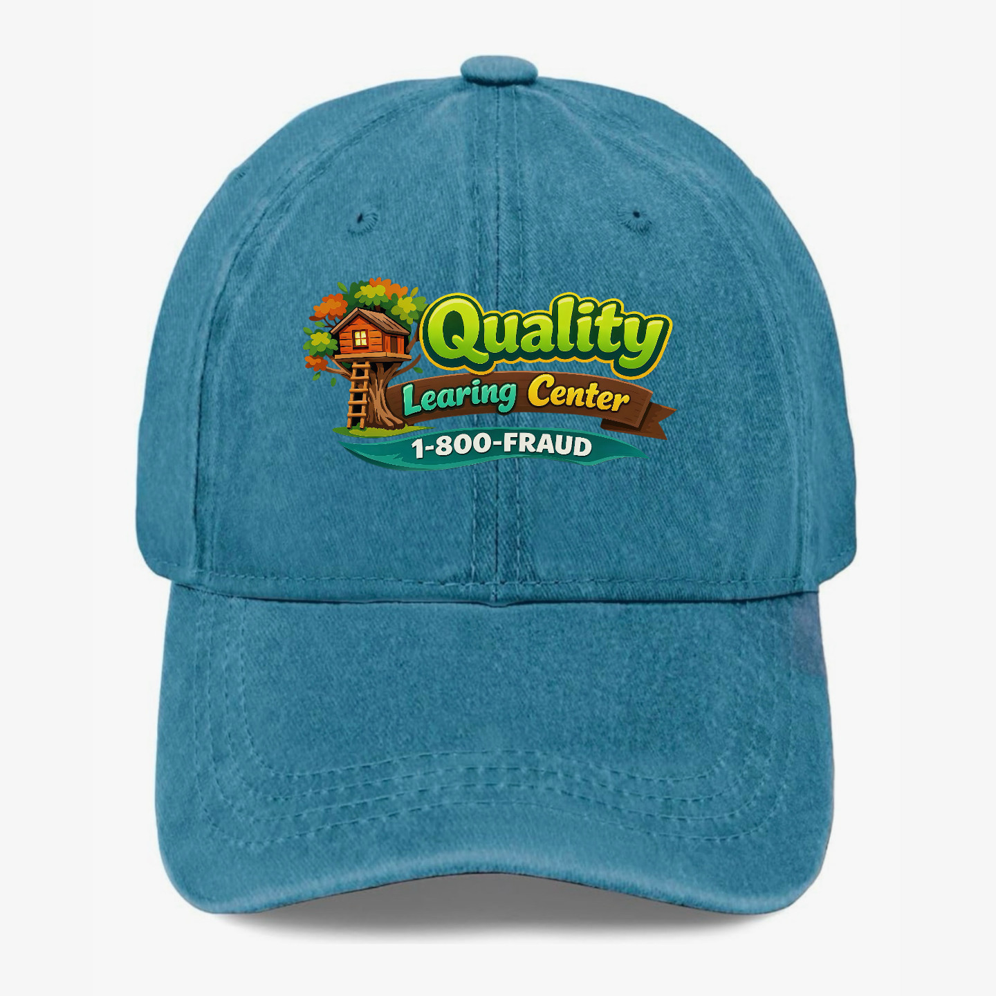 Funny Quality Learning Center Hat 1-800-FRAUD Satire Meme Cap Humor Gift