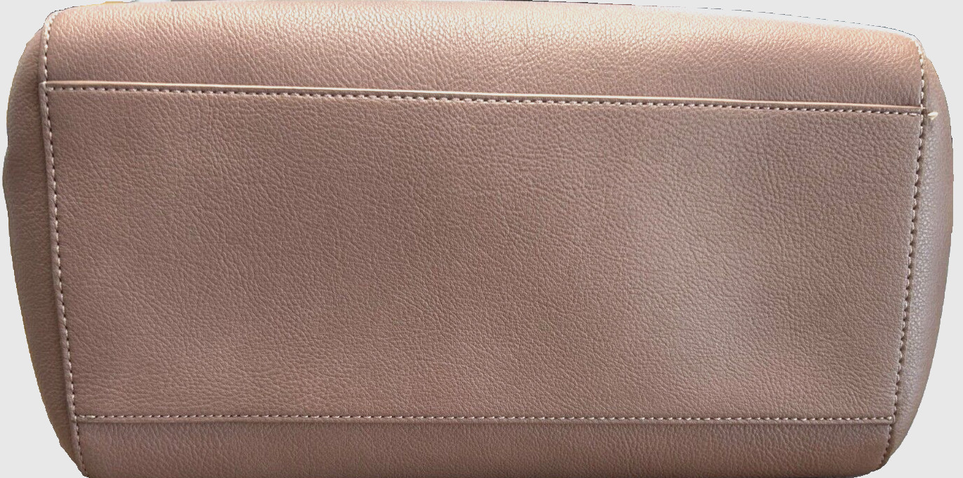 Banana Republic Curved Tote Bag Savannah Clay/Mauvish Double Handle NWOT