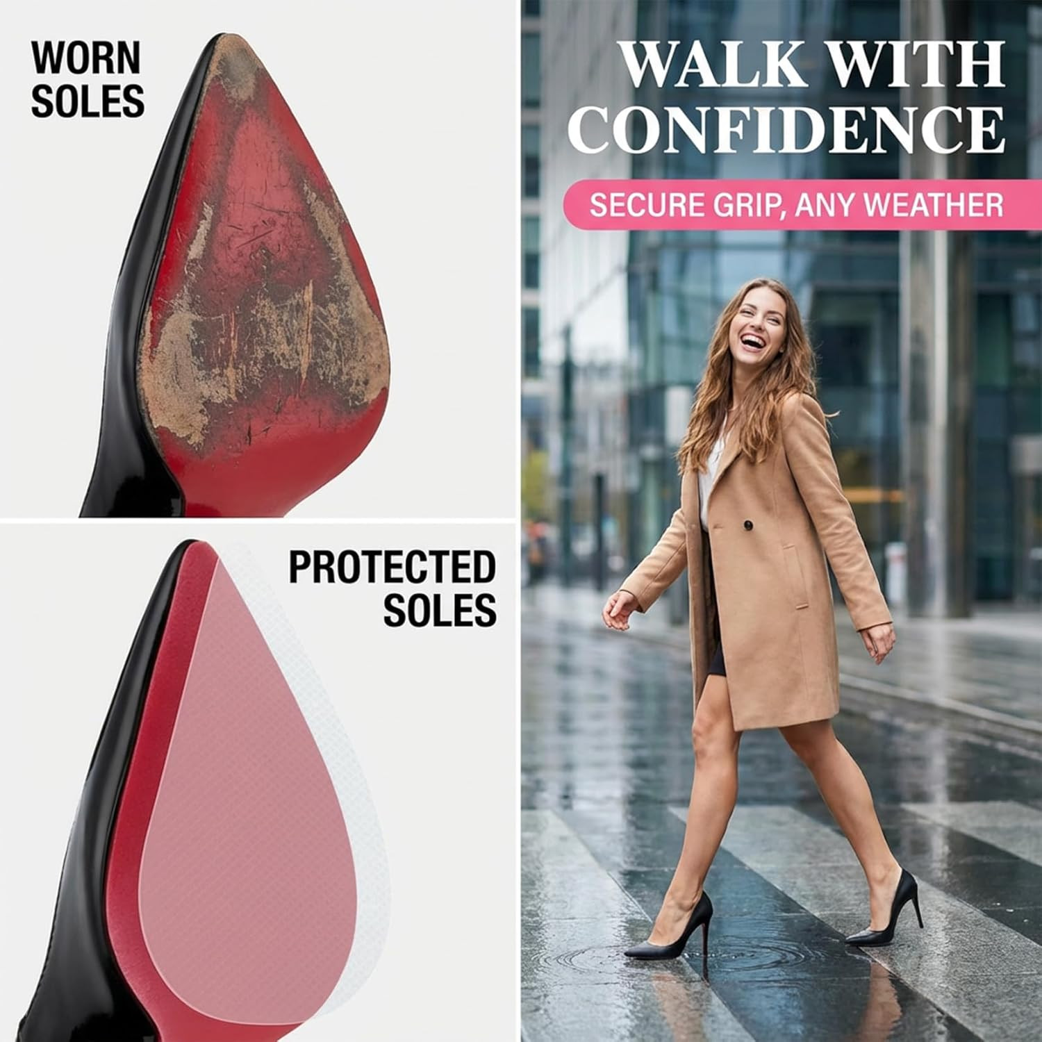 6 PCS Shoe Sole Protector – Self Adhesive Shoe Bottom Protector for Preserves